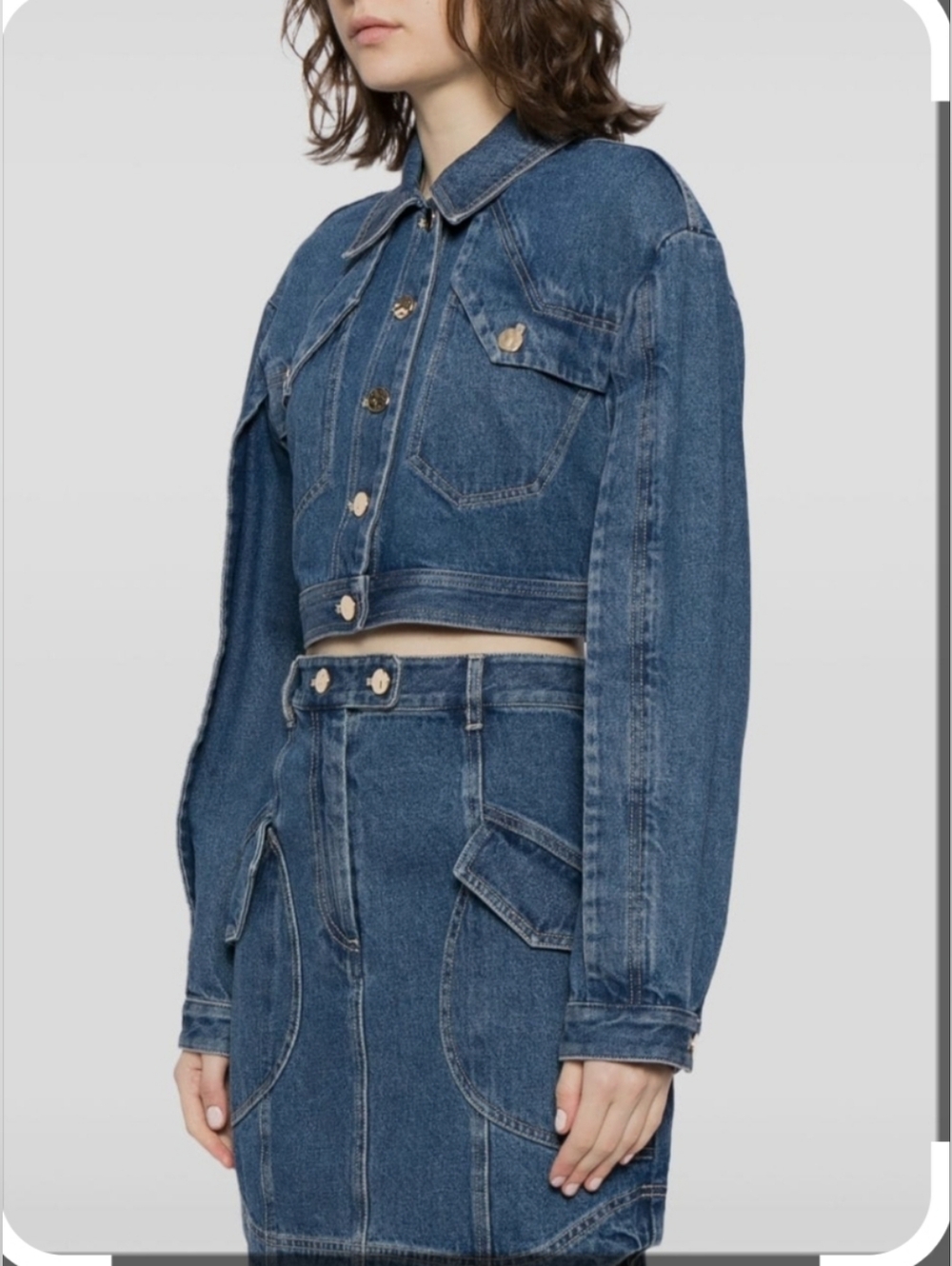 ACLER Glenfern Denim Cropped Jacket Size 8 - Medium